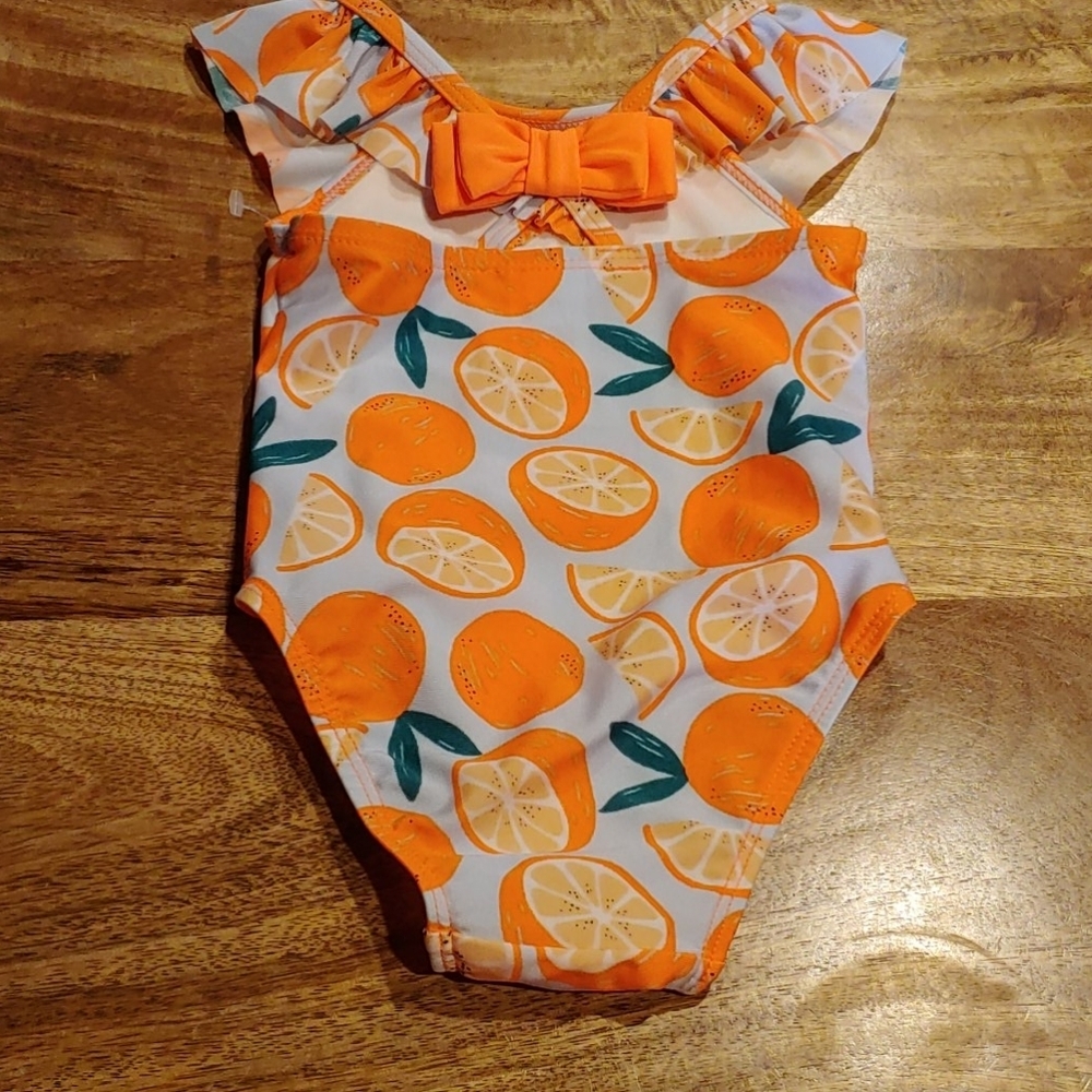 Cat & Jack Tropical Fruit Swimsuit Size 9 Months